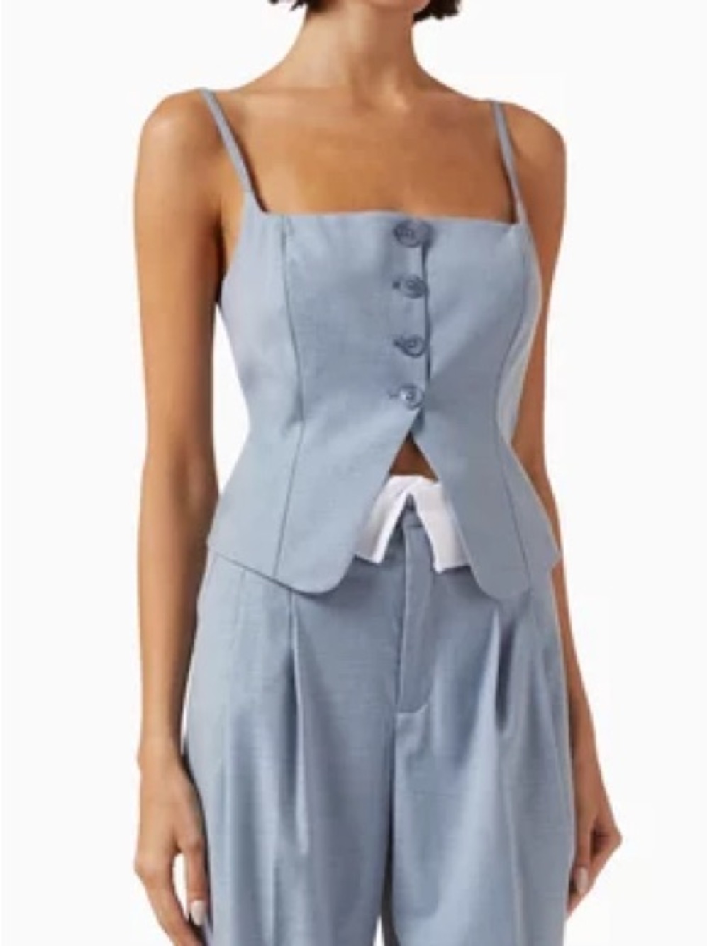 Good American Twill Suiting  Blue Cami Size 5X (26/28w)